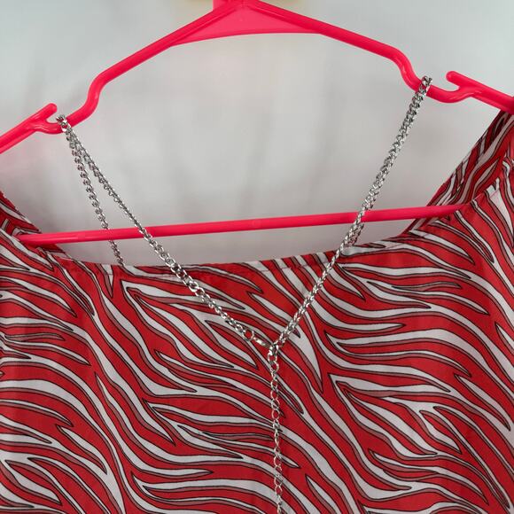 Michael Michael Kors Blouse SZ Extra Large NEW Zebra Chain Necklace Top NWOT - Picture 7 of 14